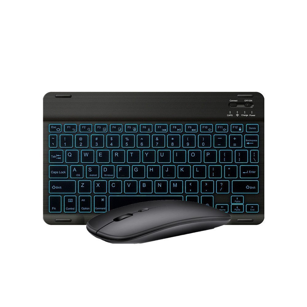 Cross-border wireless Backlit Bluetooth keyboard mute ultra-thin applicable mobile phone ipad tablet computer keyboard mouse suit