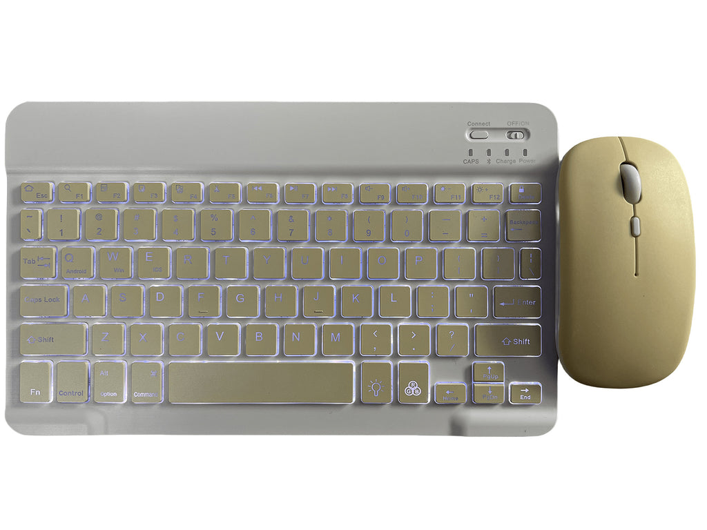 Cross-border wireless Backlit Bluetooth keyboard mute ultra-thin applicable mobile phone ipad tablet computer keyboard mouse suit