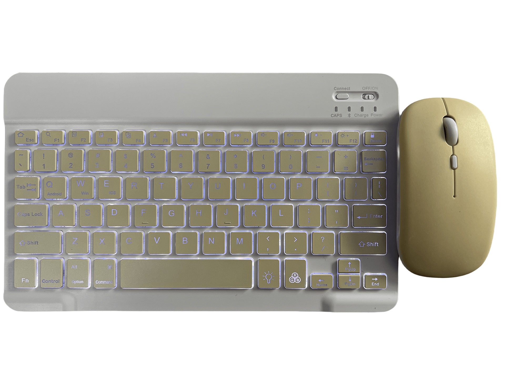 Cross-border wireless Backlit Bluetooth keyboard mute ultra-thin applicable mobile phone ipad tablet computer keyboard mouse suit