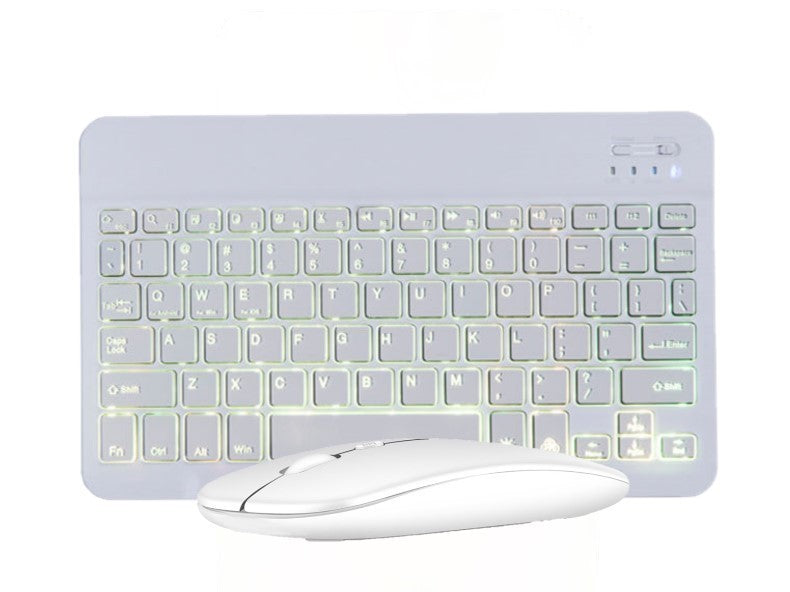 Cross-border wireless Backlit Bluetooth keyboard mute ultra-thin applicable mobile phone ipad tablet computer keyboard mouse suit