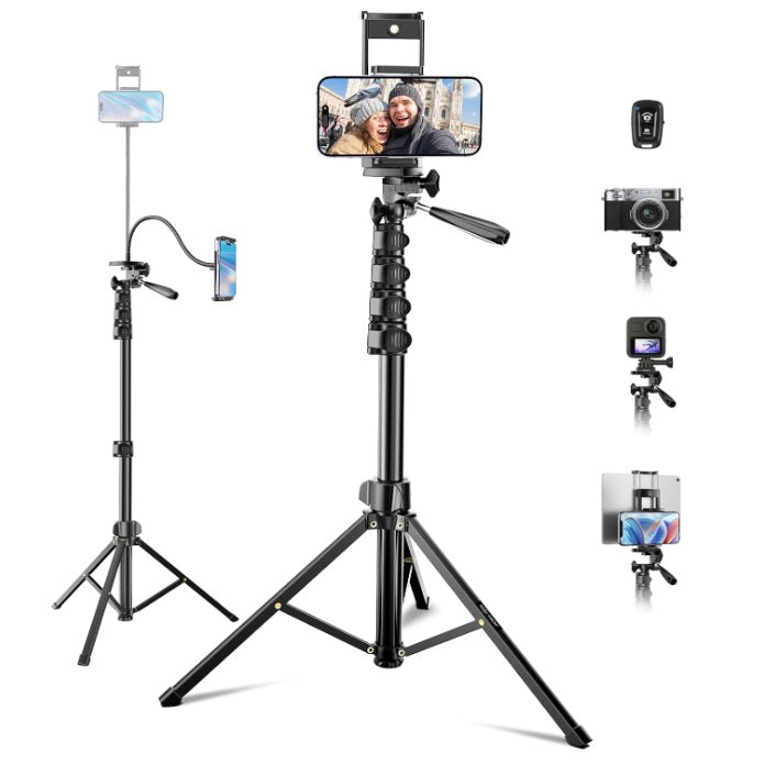 Cross-border handheld selfie stick camera tripod outdoors convenient storage photography Vientiane rotating bracket manufacturer