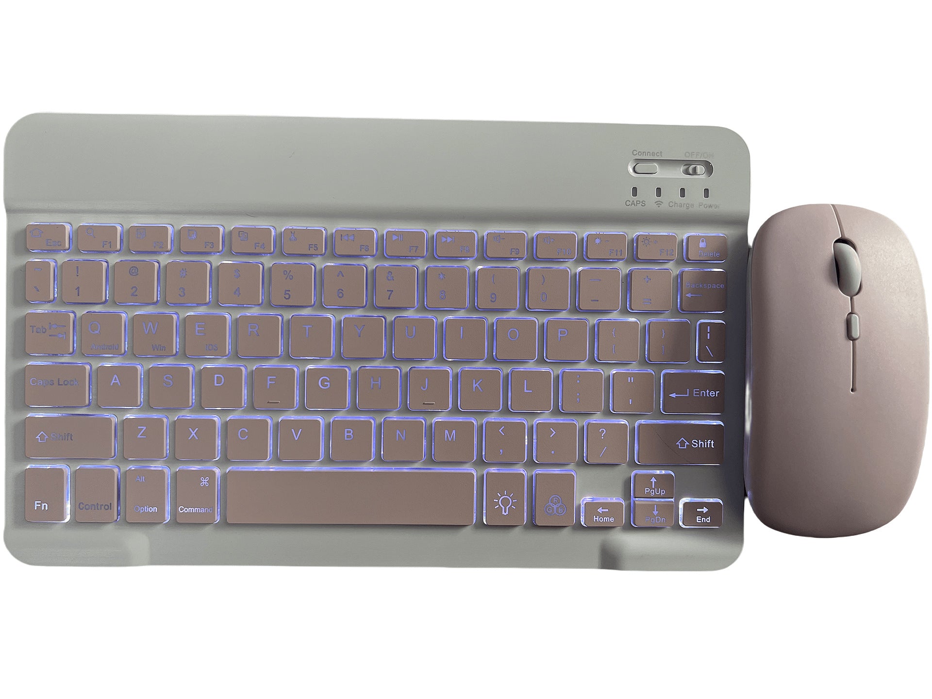 Cross-border wireless Backlit Bluetooth keyboard mute ultra-thin applicable mobile phone ipad tablet computer keyboard mouse suit