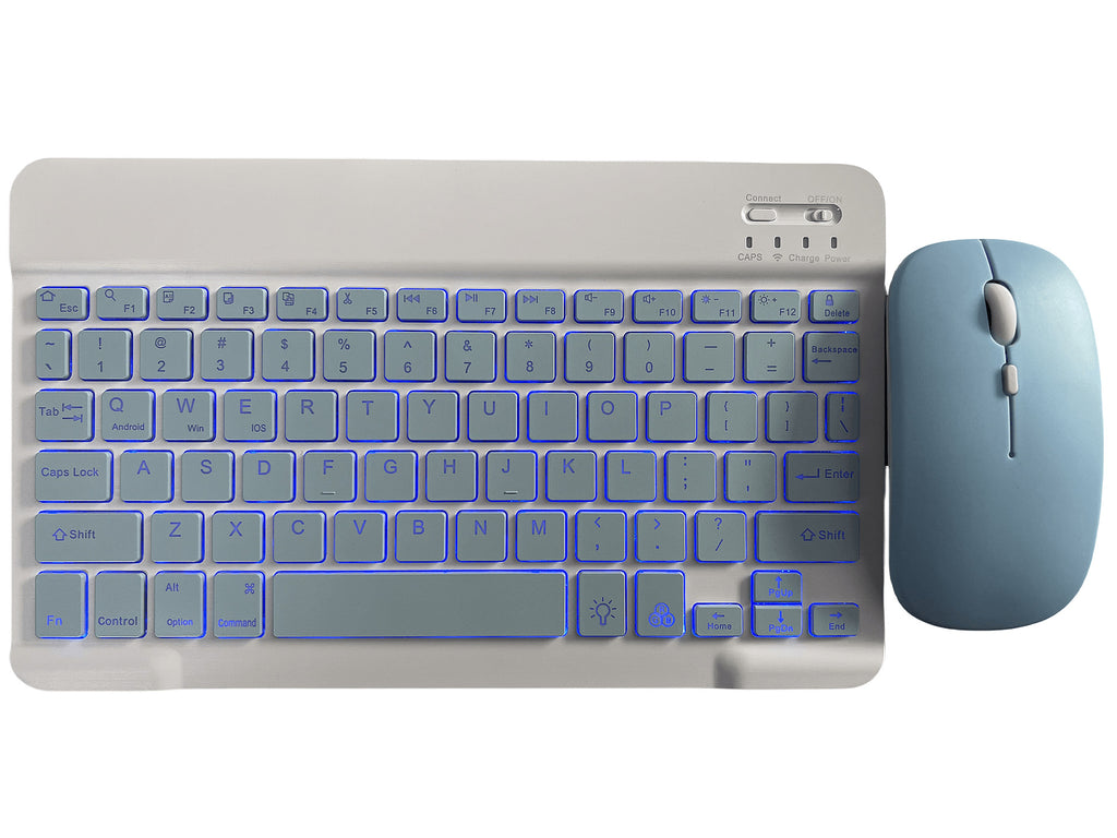 Cross-border wireless Backlit Bluetooth keyboard mute ultra-thin applicable mobile phone ipad tablet computer keyboard mouse suit