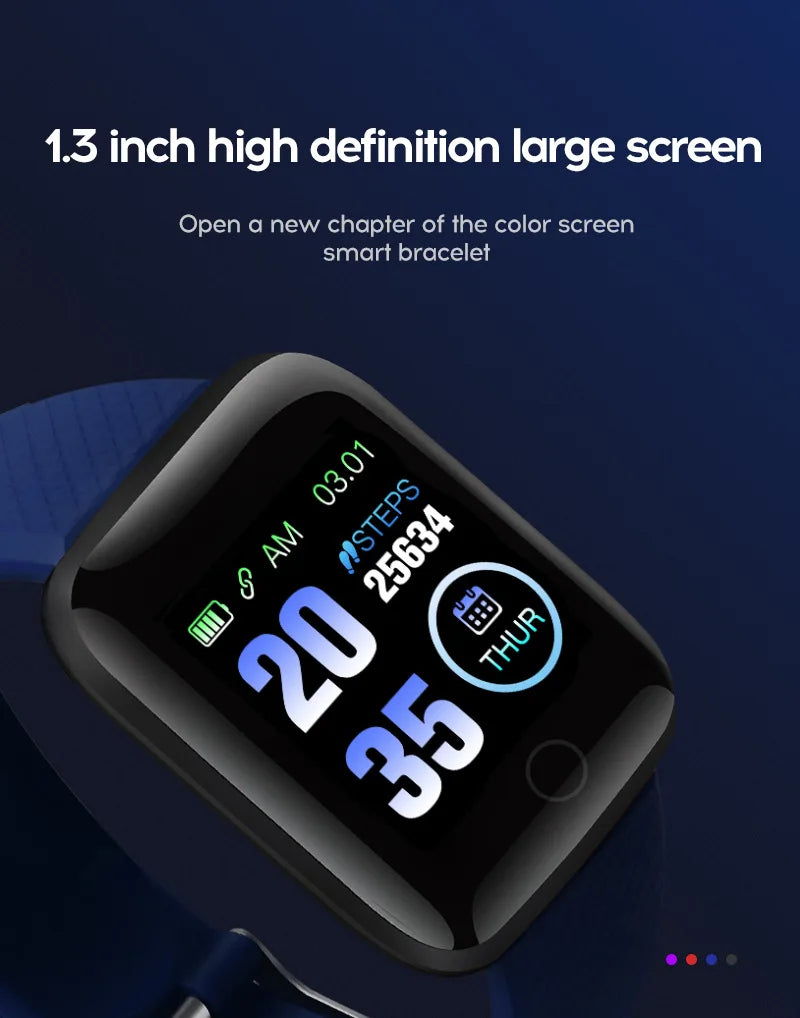 116plus Smart Watch Men and Women Full Touch Screen Sport Fitness Watch Man IP67 Waterproof Bluetooth For Ios Android Smartwatch