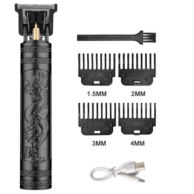 Vintage Hair Clipper Cordless Electric Hair Cutting Machine Portable Shaver Barber USB Fast Charging Hair Trimmer For Hairdresse