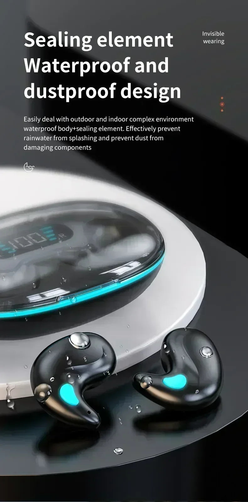 TWS Earphones Wireless Earphones Headphones Noise Reduction Sport Game Sleep Bluetooth Earbuds for all smartphones