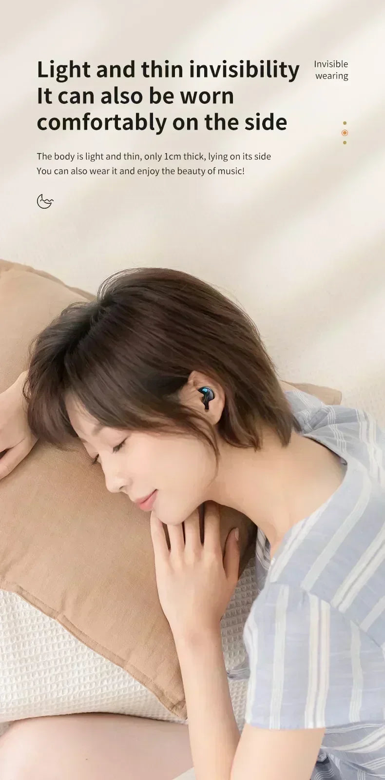 TWS Earphones Wireless Earphones Headphones Noise Reduction Sport Game Sleep Bluetooth Earbuds for all smartphones