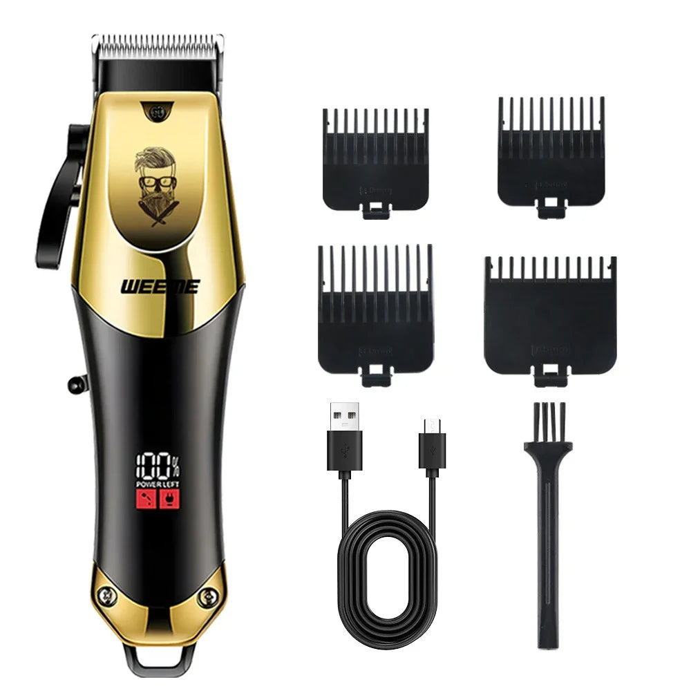 Vintage Hair Clipper Cordless Electric Hair Cutting Machine Portable Shaver Barber USB Fast Charging Hair Trimmer For Hairdresse