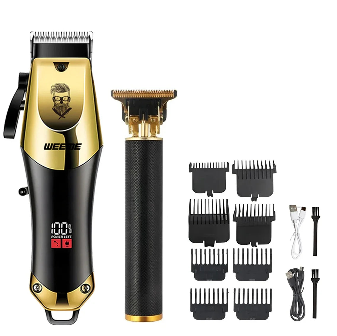Vintage Hair Clipper Cordless Electric Hair Cutting Machine Portable Shaver Barber USB Fast Charging Hair Trimmer For Hairdresse